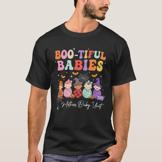Mooie Baby's Moeder Baby Unit Enge Halloween T-shirt (Voorkant)