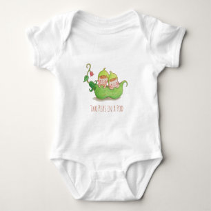 Mooie Baby's Twin Erwtjes in Een Peul Watercolor T Romper