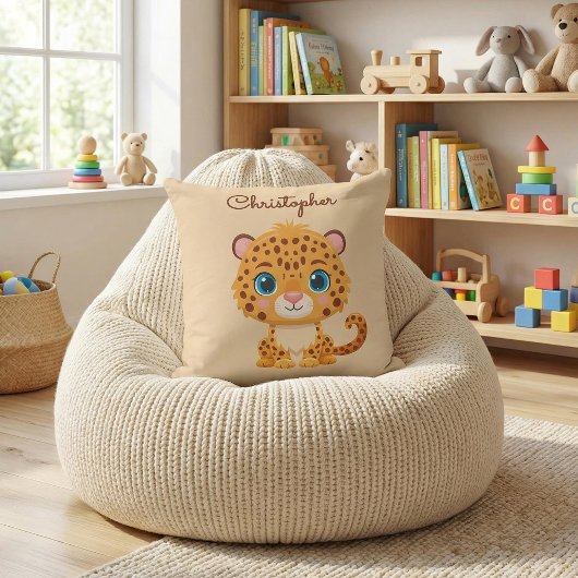 Mooie babysafari luipaard voor kinderen kussen