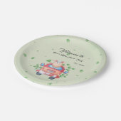 Mooie babyschaap babyshower papieren bord (Gekanteld)