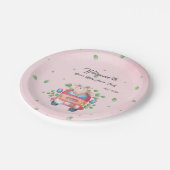Mooie babyschaap babyshower papieren bord (Gekanteld)