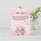 Mooie babyschapen babyshower bedankkaart (Staand voorkant)