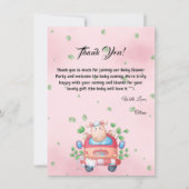 Mooie babyschapen babyshower bedankkaart (Voorkant)