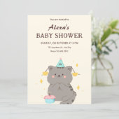 Mooie babyshower kaart (Staand voorkant)