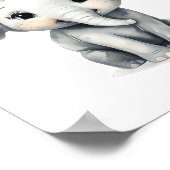 Mooie babyslaapkamermuurprint olifant Jungle thema Poster (Hoek)