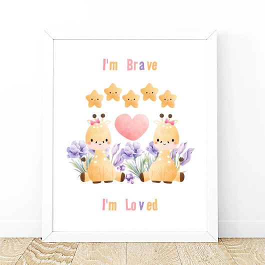 Mooie babyspeelposter | Ik ben dapper - Ik word be Poster