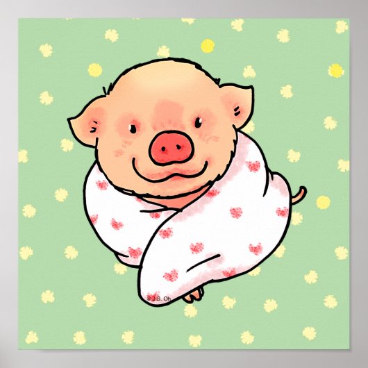 Mooie Babyspeen in Deken Gewikkeld Poster (Voorkant)