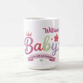Mooie babytypografie – Je wordt zo bemind Magische Mok
