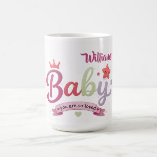 Mooie babytypografie – Je wordt zo bemind Magische Mok