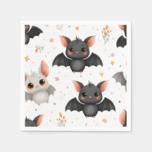 Mooie Babyvleermuis Halloween Feestservetten