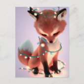 Mooie babyvos met sprookjeslichtjes ansichtkaart briefkaart (Voorkant)