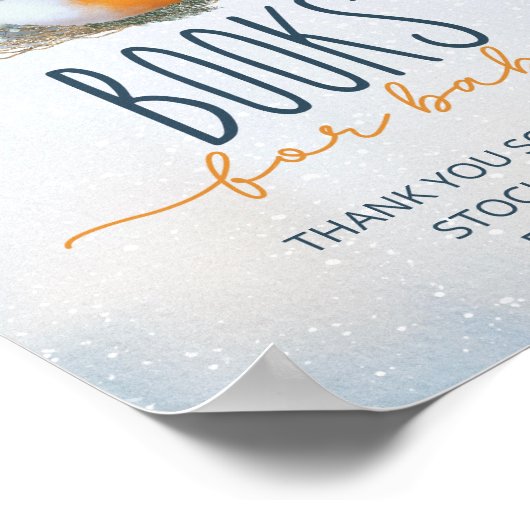 Mooie babyvos Sneeuwige winterboeken voor baby Poster (Hoek)