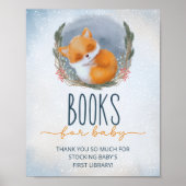 Mooie babyvos Sneeuwige winterboeken voor baby Poster (Voorkant)