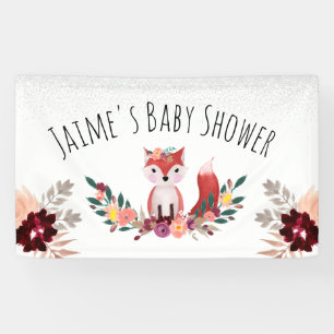 Mooie babyvos waterverf bloem baby shower spandoek