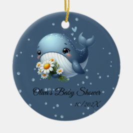 Mooie babywalvis baby shower versiering keramisch ornament