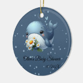 Mooie babywalvis baby shower versiering keramisch ornament (Links)