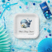 Mooie babywalvis babyshower papieren bord (Feest)