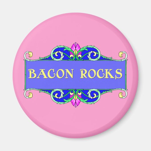Mooie Bacon! Bacon Rocks. Magneet (Voorkant)