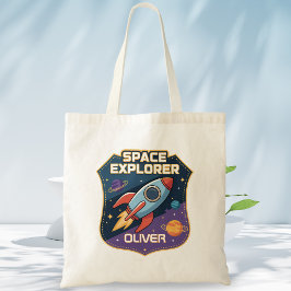 Mooie Badge voor Ruimteverkenner Tote Bag