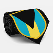 Mooie Bahama's vlag Aangepast Stropdas (Opgerold)