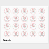 Mooie Bak Taart Gepersonaliseerd  Ronde Sticker (Vel)