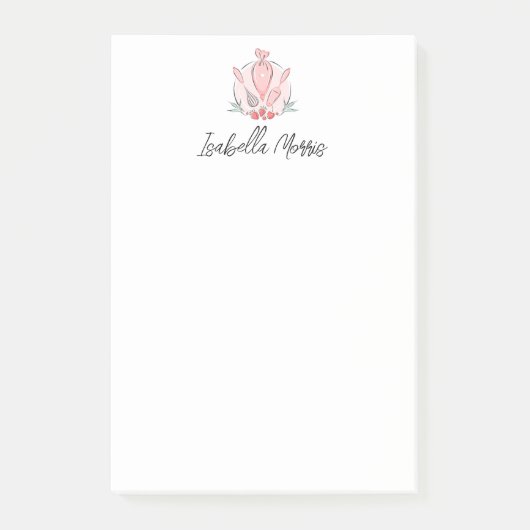 Mooie bakkende pastetaart gepersonaliseerd  post-it® notes (Voorkant)