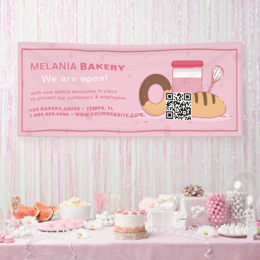 Mooie Bakkerij Banners met QR Code || (Feest)