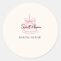 Mooie Bakkerij Logo Sticker | Cake & Dessert Merk