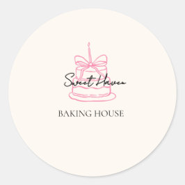 Mooie Bakkerij Logo Sticker | Cake & Dessert Merk