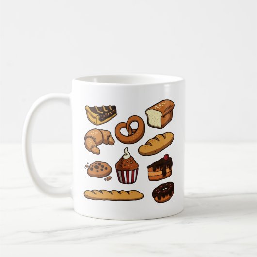 Mooie bakkerij voor cake en brood koffiemok (Links)