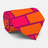Mooie baksteen stijl streep oranje stropdas (Opgerold)