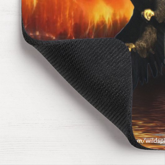 MOOIE BALD EAGLE & FOREST FIRE Mousepad Muismat (Hoek)
