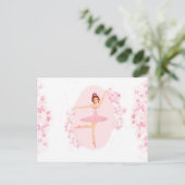 Mooie ballerina Briefkaart (Staand voorkant)