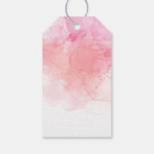 Mooie Ballerina Dancer Roze Waterverf Cadeaulabel (Achterkant)
