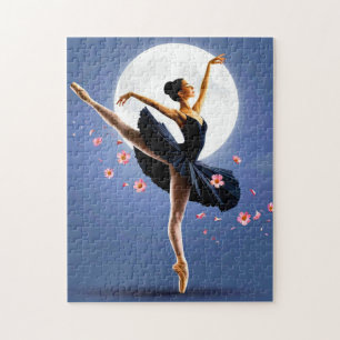 Mooie ballerina dansen door Moonlight Legpuzzel