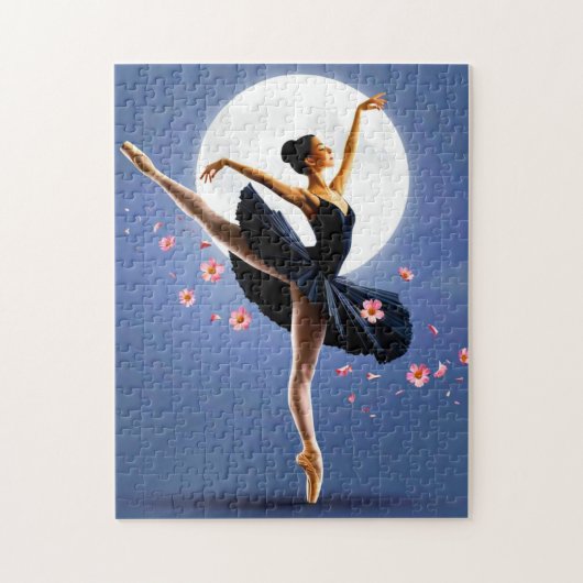 Mooie ballerina dansen door Moonlight Legpuzzel (Verticaal)