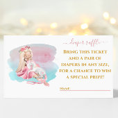 Mooie Ballerina Diaper Raffle Ticket Kaart