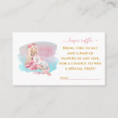 Mooie Ballerina Diaper Raffle Ticket Kaart (Voorkant)