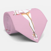 Mooie Ballerina die poseert met Martini Thunder_Co Stropdas (Opgerold)