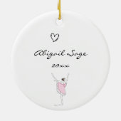Mooie Ballerina en Eiffel Tower Dance Ballet Keramisch Ornament (Achterkant)