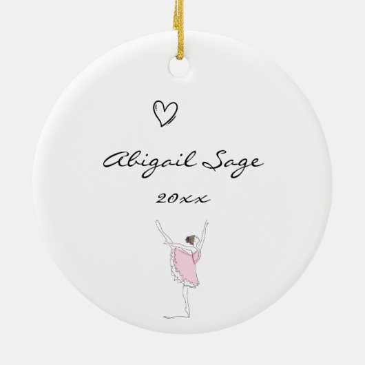 Mooie Ballerina en Eiffel Tower Dance Ballet Keramisch Ornament (Achterkant)