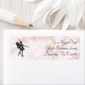 Mooie Ballerina en Flowers Live Love Dance Etiket (Insitu)