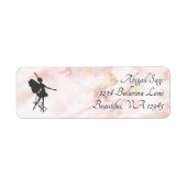 Mooie Ballerina en Flowers Live Love Dance Etiket (Voorkant)