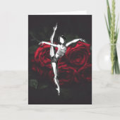 Mooie Ballerina en Rozen Ballet Verjaardag Kaart (Voorkant)