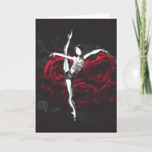 Mooie Ballerina en Rozen Ballet Verjaardag Kaart