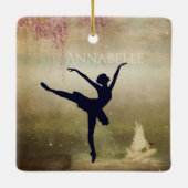 Mooie Ballerina en Swan Dance Keramisch Ornament (Achterkant)