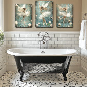 Mooie Ballerina Fee Lelievijver Witte Bloemen Poster