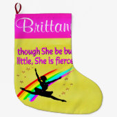 MOOIE BALLERINA GEPERSONALISEERDE KOUS GROTE KERSTSOK (Voorkant)