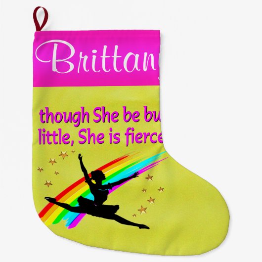 MOOIE BALLERINA GEPERSONALISEERDE KOUS GROTE KERSTSOK (Voorkant)