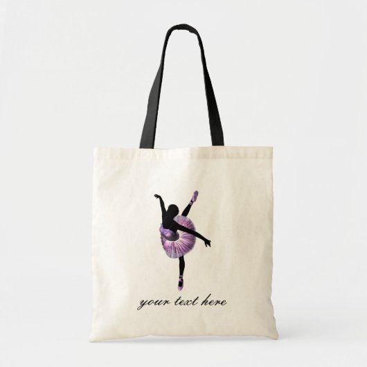 Mooie Ballerina in paars Tote Bag (Voorkant)